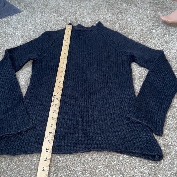 Margaret O'Leary sweater Mohair Merino wool blend black mock neck SZ SM - Picture 4 of 9